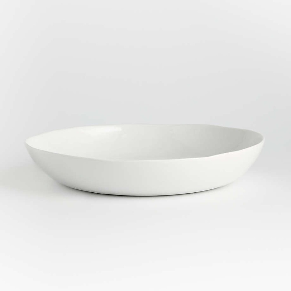 *SOLD* CRATE & BARREL White Porcelain Serving Bowl - Fruit Bowl